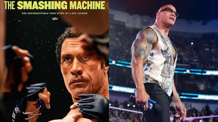 Presenta La Roca su nueva película The Smashing Machine en México