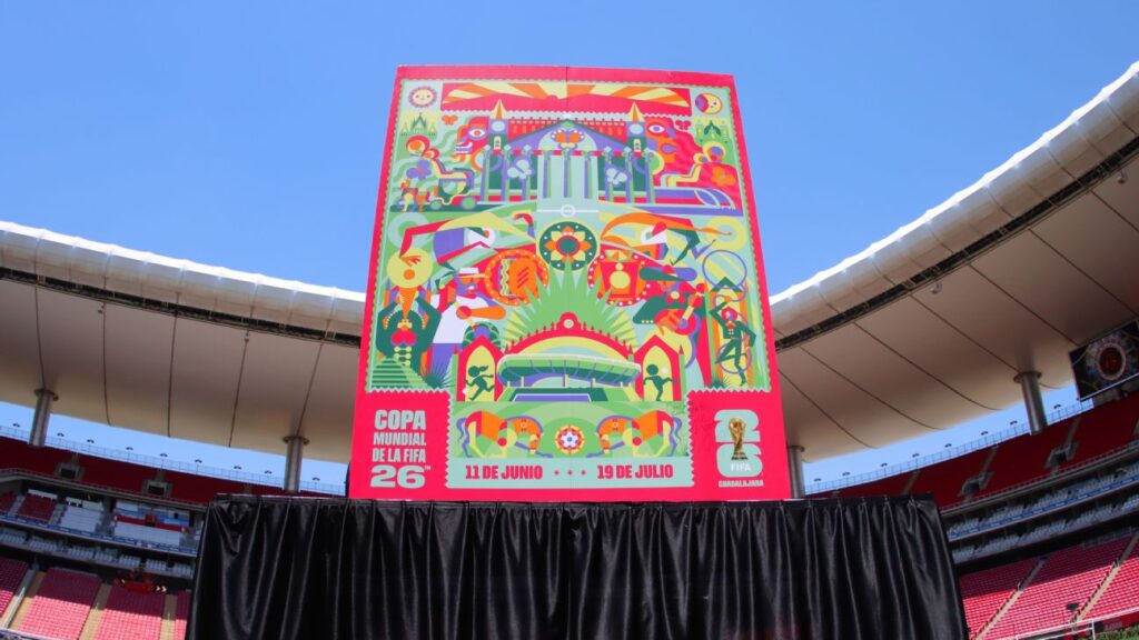 Jorge Campos inspira el póster oficial del Mundial 2026 en Guadalajara con su icónico estilo multicolor