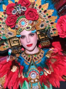 Fátima Bosch deslumbra en Gala de Traje Típico en Miss Universo como diosa mexica
