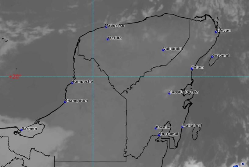 Clima en Cancún y Quintana Roo: Cielo nublado con chubascos