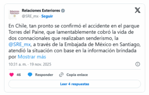 Mueren 2 senderistas en una excursión en Chile 