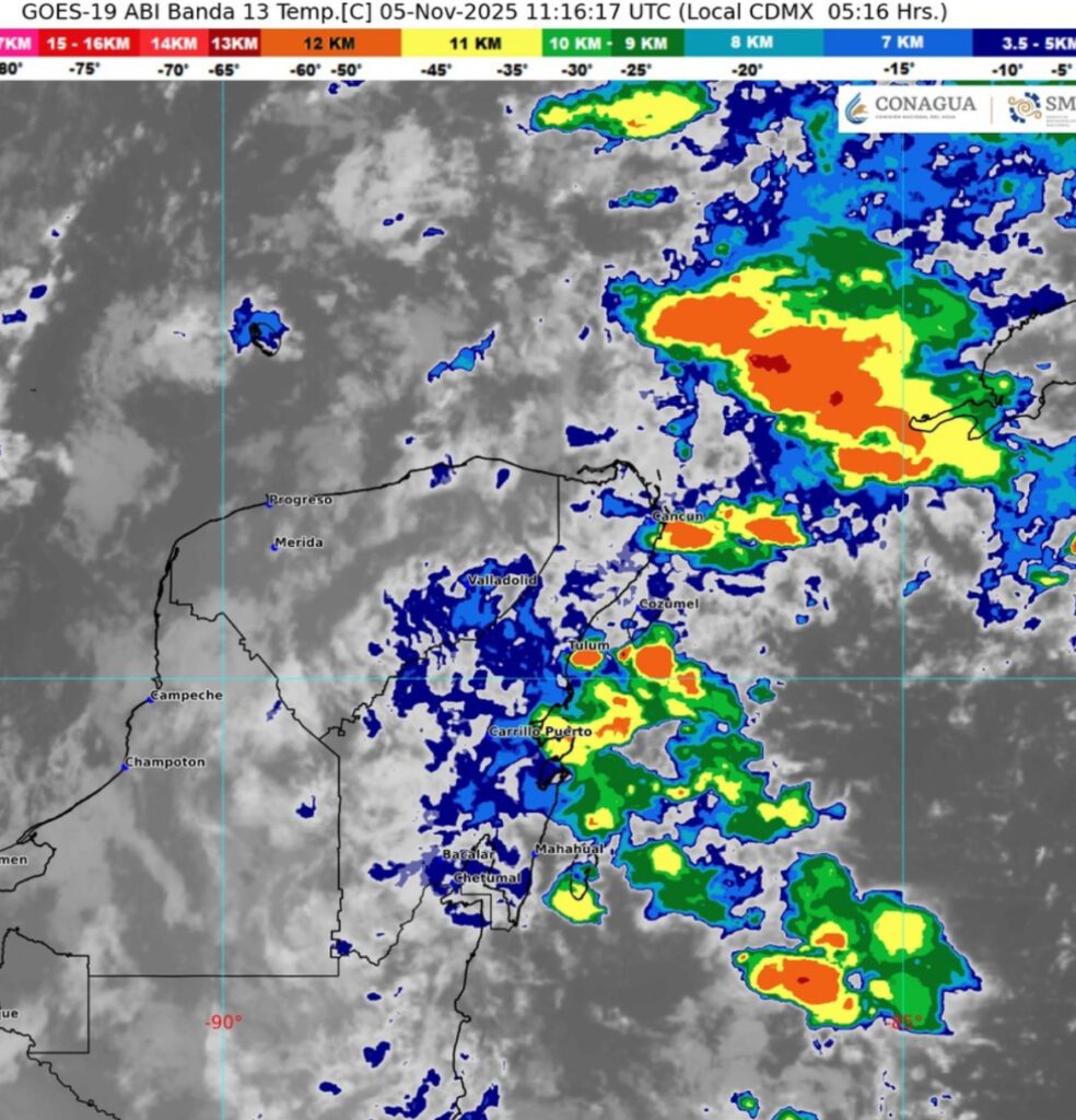 Clima hoy en Cancún y Quintana Roo: Lluvias por frente frío 12 5 Clima hoy