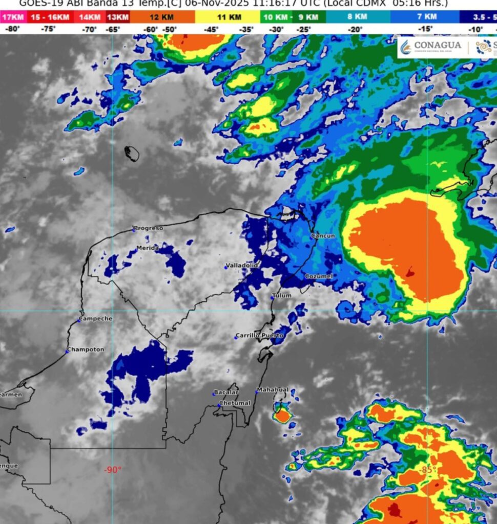Clima hoy en Cancún y Quintana Roo: Lluvias por canal de baja presión 5 Clima