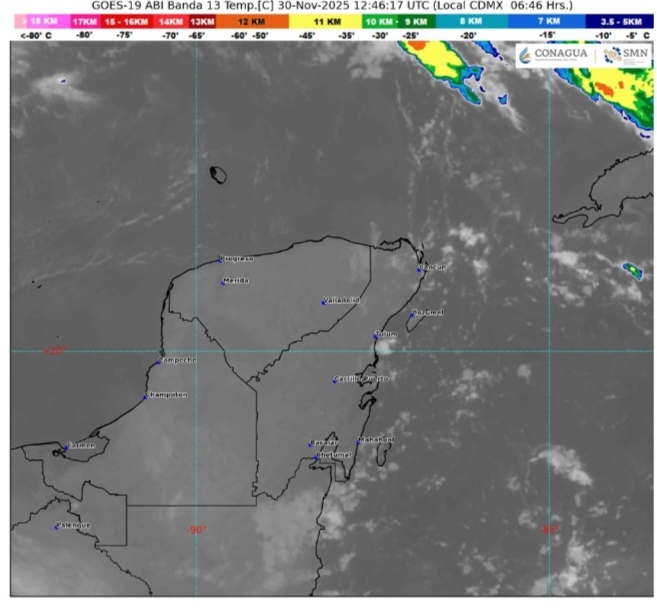 Clima en Cancún y Quintana Roo: Intervalos de chubascos en la Península 2 Clima en Cancún y Quintana Roo: Intervalos de chubascos en la Península