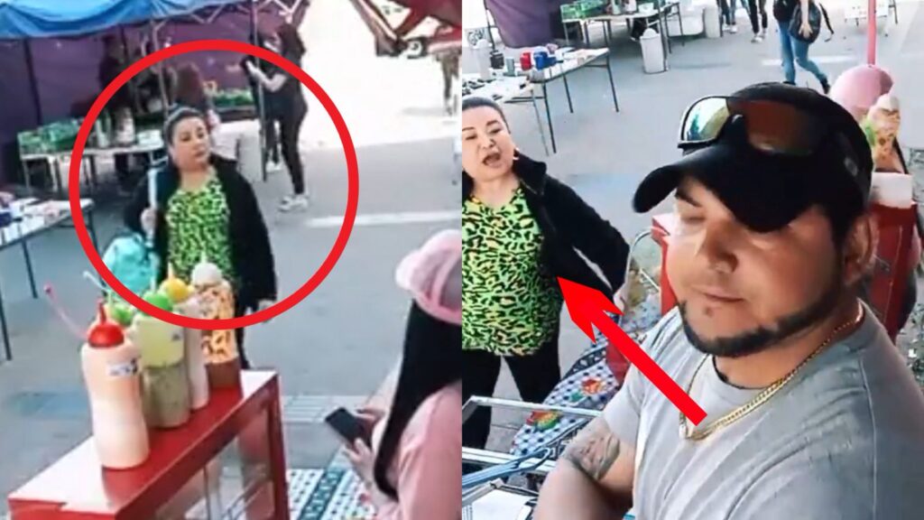 Mujer destruye puesto de comida de migrantes y queda grabado 3 WhatsApp Image 2025 11 19 at 9.30.14 PM