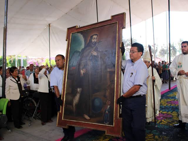 Recuperan en Teotihuacán un óleo del siglo XVIII robado hace 24 años
