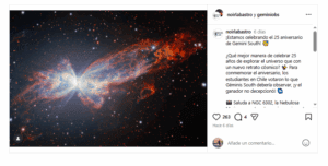 Nebulosa de la Mariposa es captada de forma inédita desde Chile 