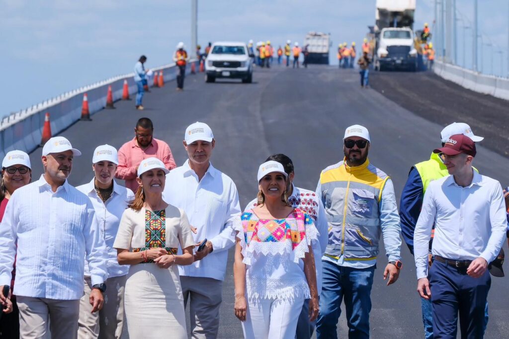 Supervisan avances del puente Nichupté; proyectan apertura a finales de abril